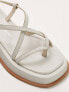 Фото #4 товара Topshop Jen leather strappy sandal in off white