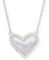 Фото #1 товара 14K Gold Plated and Genuine Stone Ari Heart Pendant Necklace