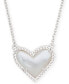 14K Gold Plated and Genuine Stone Ari Heart Pendant Necklace