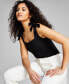 ფოტო #2 პროდუქტის Women's Square-Neck Tie-Shoulder Bodysuit, Created for Macy's