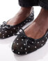 RAID Rimpi embellished ballet flats in black mesh