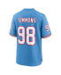 Фото #4 товара Men's Jeffery Simmons Light Blue Tennessee Titans Oilers Throwback Alternate Game Player Jersey