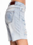 Фото #3 товара Женские джинсовые шорты Factory Price с высокой талией, пять карманов, логотип, рваные