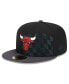 Фото #4 товара Men's Black Chicago Bulls 2024 NBA All-Star Game Rally Drive Checkerboard 59FIFTY Crown Fitted Hat
