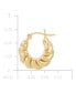 ფოტო #4 პროდუქტის Polished Shrimp Design Hoop Earrings in 14k Yellow Gold