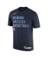 Фото #2 товара Men's Navy Memphis Grizzlies 2023/24 Sideline Legend Performance Practice T-shirt