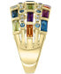 ფოტო #4 პროდუქტის EFFY® Multi-Gemstone (3-3/4 ct. t.w.) & Diamond (1/10 ct. t.w.) Statement Ring in 14k Gold