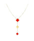 Фото #1 товара The Lovery coral Clover Lariat Necklace