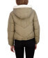 Фото #2 товара Women's Junior's Faux Fur Lined Puffer Jacket with Hood