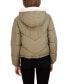 Фото #3 товара Women's Junior's Faux Fur Lined Puffer Jacket with Hood