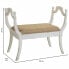 Bench Alexandra House Living White Sponge Fir wood MDF Wood 45 x 78 x 90 cm