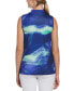 Фото #2 товара Women's Brushed Abstract Print Sleeveless Golf Shirt