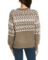 Фото #2 товара Design History Fairisle Wool-Blend Sweater Women's Brown Xs