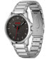 Men's First Silver-Tone Stainless Steel Bracelet Watch 43mm