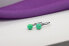 Charming silver earrings with synthetic opals EA387WG