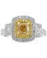 Фото #2 товара EFFY® HEMATIAN Diamond Halo Ring (1-5/8 ct. t.w.) in 18k Gold & White Gold