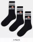 ellesse 3pack socks in black