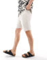 New Look linen blend shorts in cream