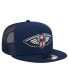 Фото #3 товара Men's Navy New Orleans Pelicans Evergreen Meshback 9FIFTY Snapback Hat