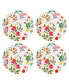 Фото #1 товара Garden Floral Accent Plates, Set of 4