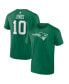 Фото #2 товара Men's Mac Jones Green New England Patriots St. Patrick's Day Icon Player T-shirt