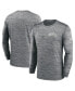 Фото #2 товара Men's Gray New Orleans Saints Velocity Athletic Stack Performance Long Sleeve T-shirt