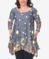 ფოტო #1 პროდუქტის Plus Size Erie 3/4 Sleeve Tunic Top