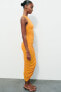 Фото #4 товара Приталенное платье из полиамида с драпировкой ZARA