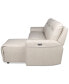Фото #12 товара CLOSEOUT! Blairemoore 3-Pc. Leather Sofa with Power Chaise and 2 Power Recliners, Created for Macy's