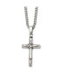 Фото #1 товара Chisel antiqued Reversible Cross Pendant Curb Chain Necklace