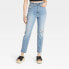 Фото #1 товара Women's High-Rise 90's Slim Jeans - Universal Thread Light Blue 6 Long