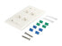 Tripp Lite N042-001-04-WH White Keystone Faceplate - 4 Ports