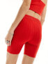 Фото #5 товара Calvin Klein Jeans woven label sweater shorts in red