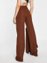 Фото #2 товара Missyempire relaxed trouser co-ord in chocolate