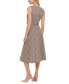 ფოტო #2 პროდუქტის Women's Menswear Plaid Belted Midi Dress