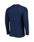 ფოტო #2 პროდუქტის Men's Heather Navy St. Louis Cardinals Inertia Raglan Long Sleeve Henley T-shirt