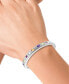 ფოტო #2 პროდუქტის EFFY® Multi-Gemstone Bangle Bracelet (3-5/8 ct. t.w.) & Diamond (1/10 ct. t.w.) Bangle Bracelet in Sterling Silver
