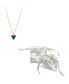 Women's Green Heart Adjustable Gold-Tone Pendant Necklace