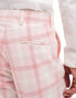 Viggo eriksen checked suit trousers in light pink