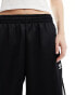 Фото #5 товара adidas Originals wide leg satin joggers in black