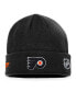 Men's Black Philadelphia Flyers Authentic Pro Rink Cuffed Knit Hat