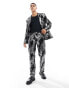 Фото #2 товара ASOS DESIGN slim scattered sequin suit trouser in silver