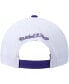 Men's White and Purple Los Angeles Lakers Hardwood Classics 50th Anniversary Snapback Hat White, Purple - фото #5