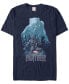 Фото #2 товара Marvel Men's Black Panther Blue Panther Silhouette Pose Short Sleeve T-Shirt