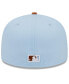 ფოტო #3 პროდუქტის Men's Light Blue/Brown New York Mets Spring Color Basic Two-Tone 59Fifty Fitted Hat