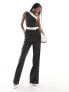 Extro & Vert one shoulder pinstripe jumpsuit with waistband detail