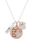 Cubic Zirconia Minnie Mouse Charm Necklace (0.01 ct. t.w.) in 14K Rose Gold Flash Plated