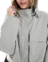 ASOS DESIGN nylon pocket jacket in grey