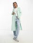 Фото #1 товара Miss Selfridge fluid duster coat in sage