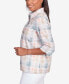 Фото #3 товара Petite Classic Neutral Plaid Button Down Top